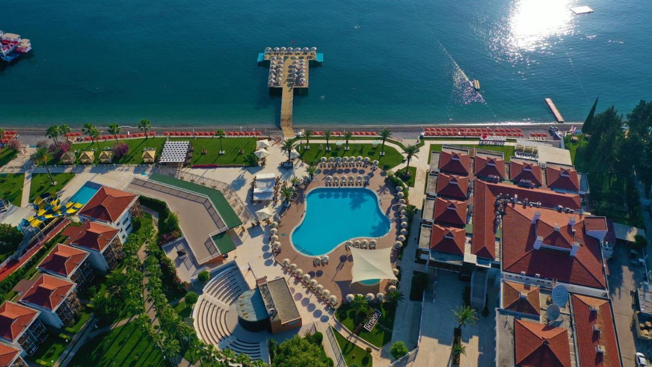 Hotel Aqi Hydros Club à Kemer Extérieur photo Aerial view of the hotel