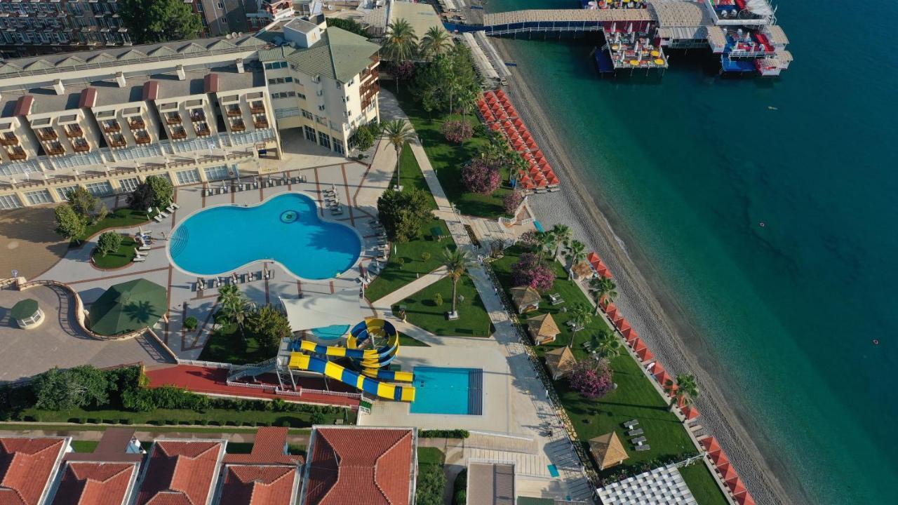 Hotel Aqi Hydros Club à Kemer Extérieur photo Aerial view of the beach
